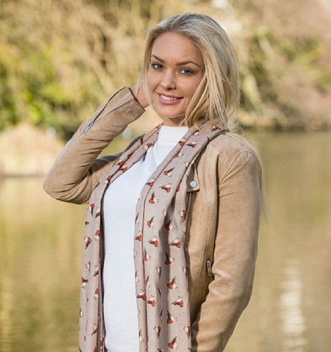 Peony robin scarf beige taupe - scarf,