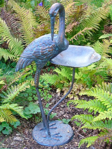 Crane feeder garden ornaments