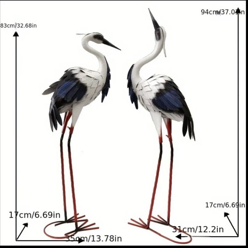2pcs elegant white crane - 2pcs,