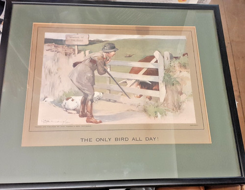 Vintage art print hunting - ,