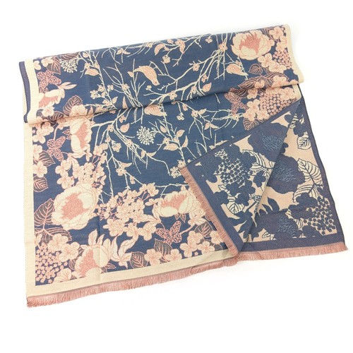 Black ginger floral bird - black,