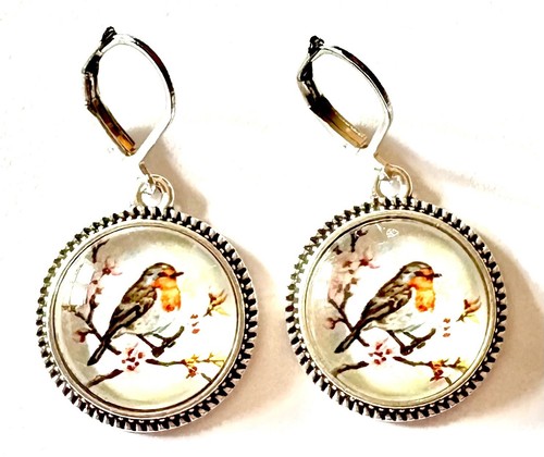 Sale robin glass earrings - glass,