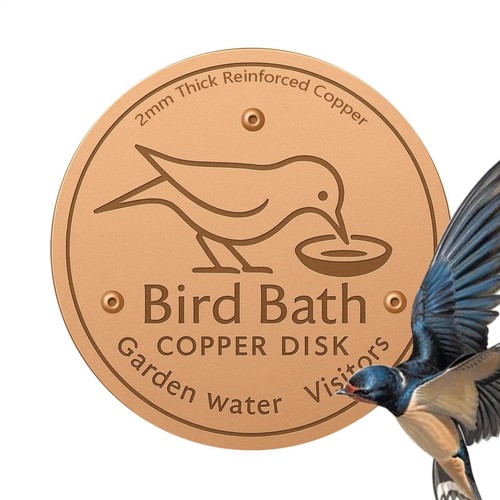 Bird bath copper disk for - bath,